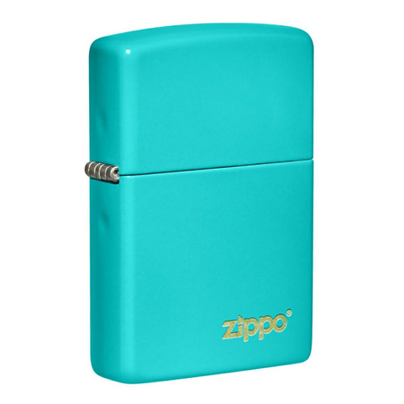 Feuerzeug ZIPPO - FLAT TURQUOISE LASERED LOGO