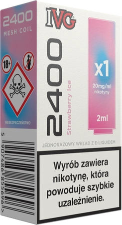 Wkład IVG 2400 Strawberry Ice 20mg 2ml