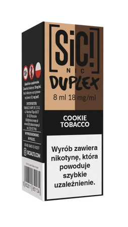 Liquid SIC! NIC 8ml - Cookie Tobacco 18mg