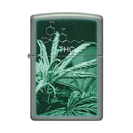 Lighter ZIPPO - THC CANNABIS LEAVES MATTE