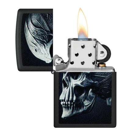 ZIPPO - Cyberpunk Skull Black Matte