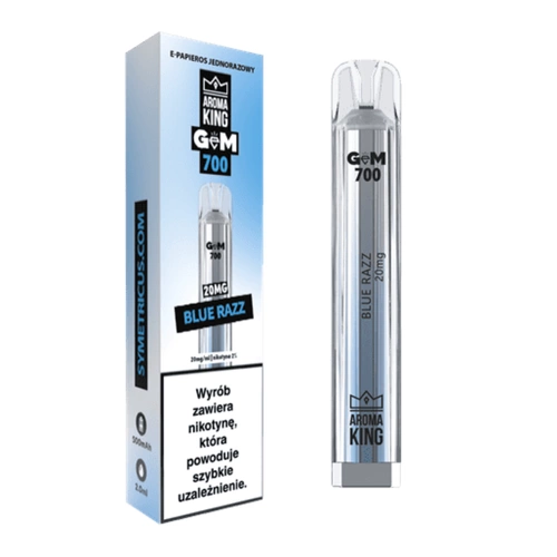 E-Papieros Jednorazowy AROMA King GEM Bar Blue Razz 20mg - Shishasklep.pl