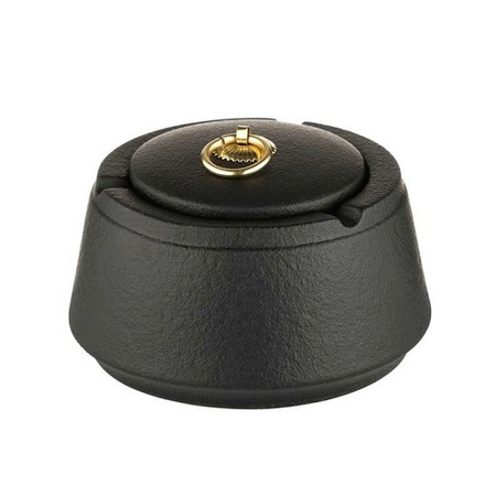 Ashtray Angelo stone/black/round