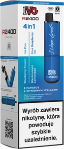 E-Cigarette POD IVG 2400 Starter Kit Blue x 4 flavours