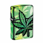 Feuerzeug ZIPPO - GLOWING CANNABIS MATTE