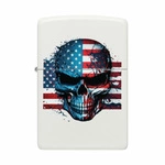 Zapalniczka ZIPPO - SKULL FLAG WHITE MATTE