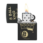 Zapalniczka ZIPPO - 8 BALL KING BLACK MATTE