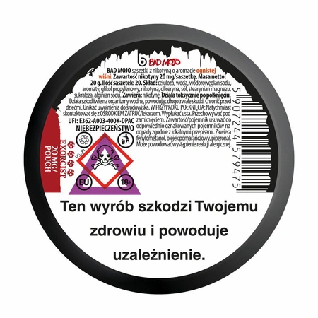 Saszetki nikotynowe BAD MOJO Hellfire 4/4 EXORCIST