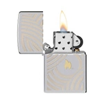 Zapalniczka ZIPPO - GOLDEN FLAME AND CIRCLES CHROME