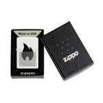 Feuerzeug ZIPPO - BLACK FLAME WHITE MATTE