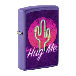 ZIPPO - Retro Cactus Design Purple Matte