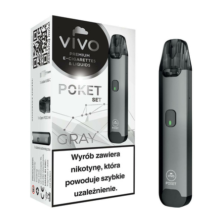 E-Zigarette POD VIVO Poket Open Grey ohne Verdampferkopf