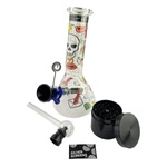 Zestaw Super Heroes Fajka Bongo Skull, Młynek, Fajeczka