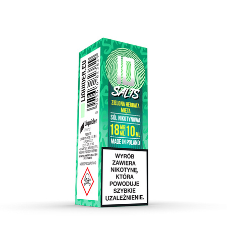 Liquid ID SALTS 10ml - Zielona Herbata Mięta 18mg