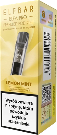 Cartridge ELFBAR Elfa Pro Pod Lemon Mint 20mg 2ml