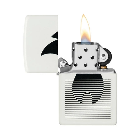 Zapalniczka ZIPPO - BLACK FLAME WHITE MATTE