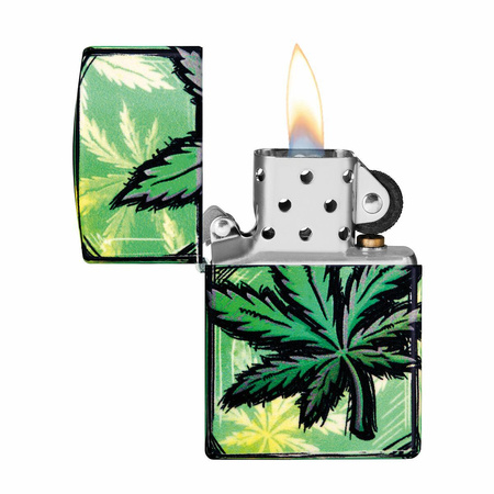 Feuerzeug ZIPPO - GLOWING CANNABIS MATTE