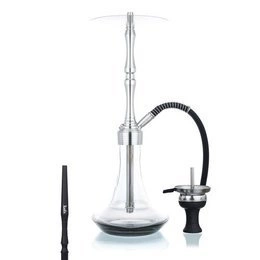 Waterpipe Aladin Rocket Silver Black