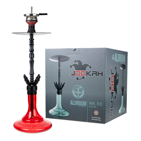 Wasserpfeife Jookah Aluriium Nr. 03 Big Size Black/Red