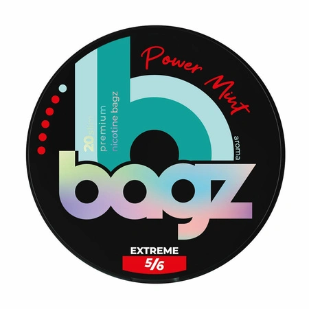 Nicotine pouches BAGZ Power Mint 5/6 EXTREME