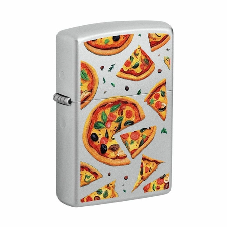 ZIPPO - Pizza Design Satin Chrome