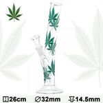 Bongo szklane Leaf | 26cm