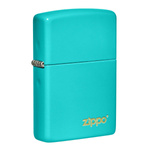Feuerzeug ZIPPO - FLAT TURQUOISE LASERED LOGO