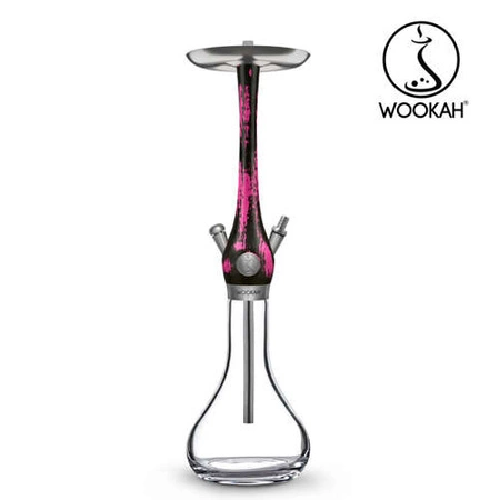 Waterpipe Wookah Crystal Smooth Black Pink