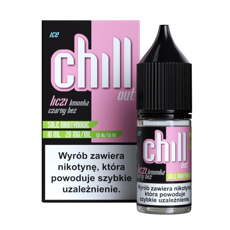 Liquid Chill Out 10ml - Lychee Limette Schwarze Holunderbeere Ice