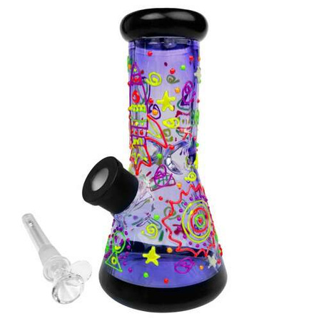 Bongopfeife High Fly (SI) - Glow blue (w.20cm)