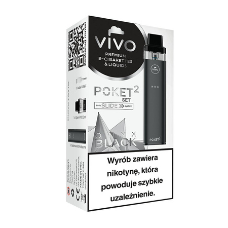 E-Zigarette POD VIVO Poket 2 Open Black ohne Verdampferkopf