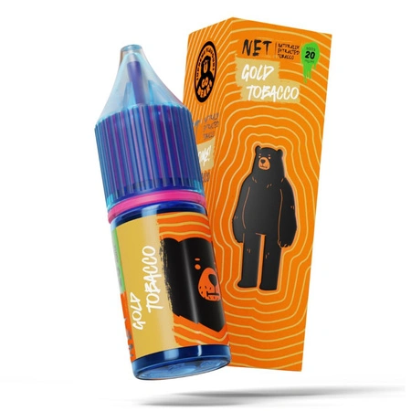 E-liquid GO BEARS NET 10ml - Gold Tobacco 20mg