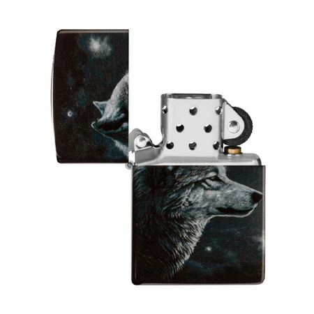Feuerzeug ZIPPO - WOLVES DESIGN TUMBLED CHROME*