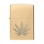 ZIPPO - Cannabis Leaf Brass Polished