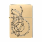 ZIPPO - Music Notes Brass