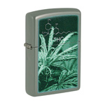 Feuerzeug ZIPPO - THC CANNABIS LEAVES MATTE