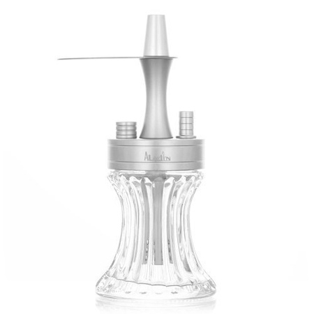 Wasserpfeife Aladin 2Go Alu Silver + Case