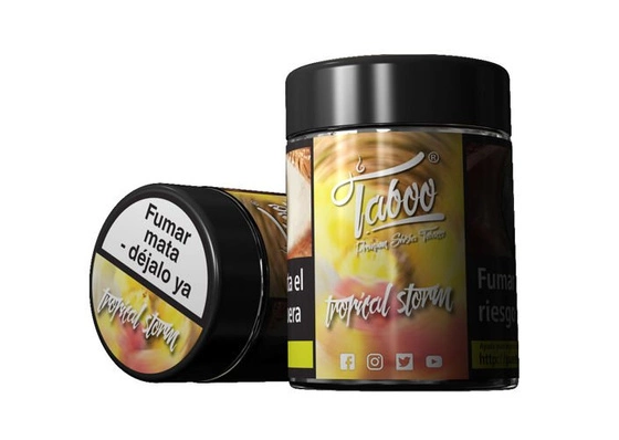 Tytoń do shishy TABOO Tropical Storm 50g (Mięta, Broskwinia, Gujawa, Ananas i Cytruna) 