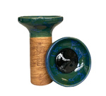 Shisha-Kopf Oblako Flow Black On Dark Neon Blue Marble