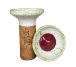 Shisha-Kopf Oblako Flow Burgundy On White/Green Marble