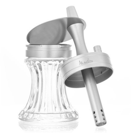 Wasserpfeife Aladin 2Go Alu Silver + Case