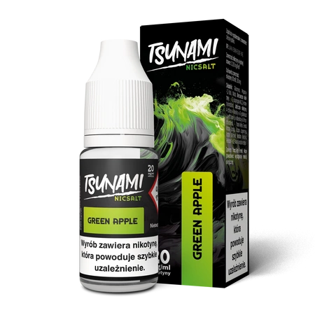 E-liquid Tsunami Salt 10ml - Green Apple 20mg