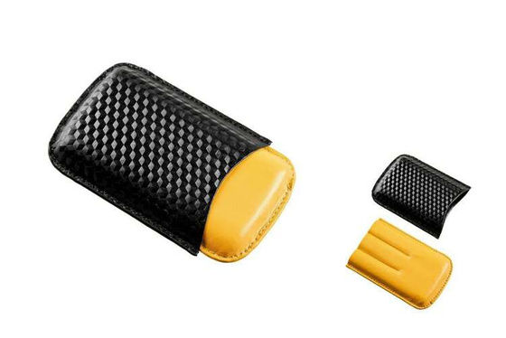 Etui für 3 Zigarren - Black/yellow