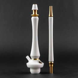 Hookah Stem Union Sleek Rest Pvd White