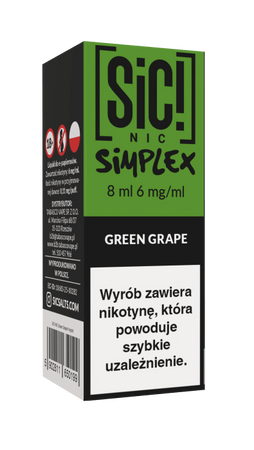 Liquid SIC! NIC 8ml - Green Grape Ice 6mg