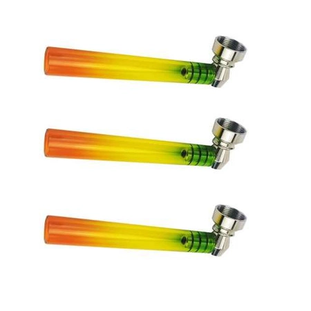 Glass pipe Rasta (mix) 12,7cm