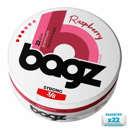 Nicotine pouches BAGZ Raspberry 3/6 Strong