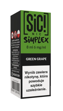 Liquid SIC! NIC 8ml - Green Grape Ice 6mg