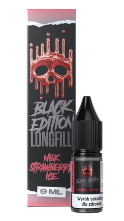 Longfill Dark Line Black Edition 9ml - MILK STRAWBERRY ICE