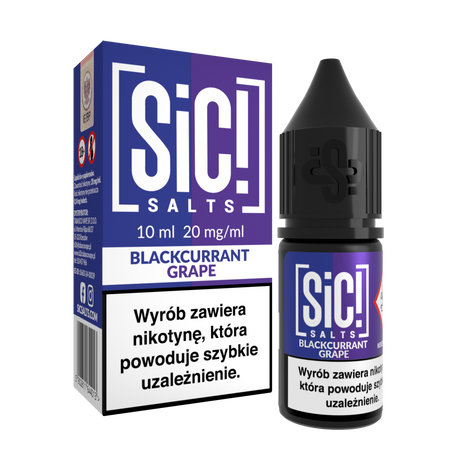 Liquid SIC! Salt 10ml - Blackcurrant Grape 20mg